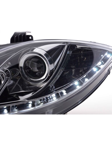 Faro Daylight LED DRL look Seat Leon tipo 1P / Altea / Toledo tipo 5P 05-09 cromato