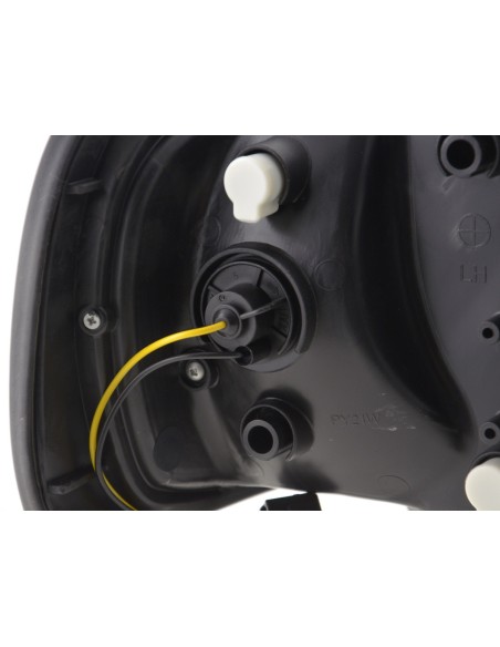 Faro Daylight LED DRL look VW bus tipo T4 96-03 nero per guida a destra