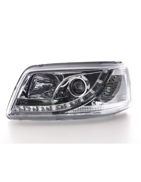 Faro Daylight LED DRL look VW Bus tipo T5 03-09 cromato