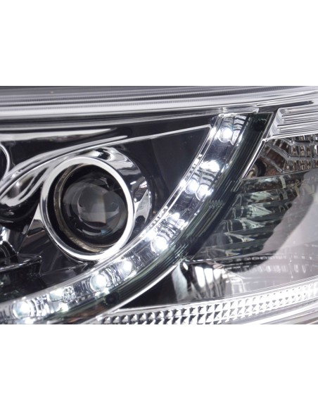 Faro Daylight LED DRL look VW Bus tipo T5 03-09 cromato