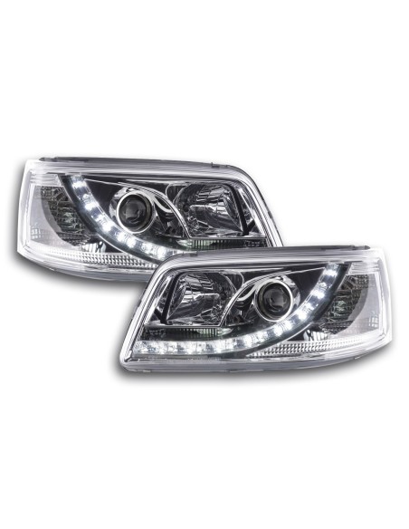 Faro Daylight LED DRL look VW Bus tipo T5 03-09 cromato