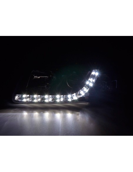 Faro Daylight LED DRL look VW Passat tipo 3B 97-00 nero