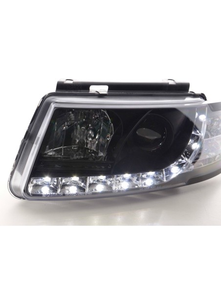 Faro Daylight LED DRL look VW Passat tipo 3B 97-00 nero