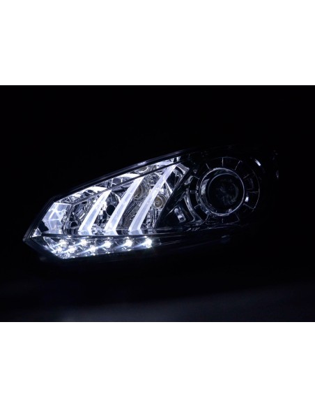 Faro Daylight LED DRL look VW Golf 6 08- cromato