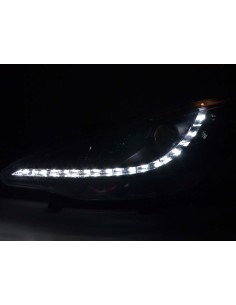 Faro diurno Luci di marcia diurna a LED Peugeot 207 06- nero 2