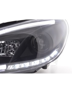 Faro diurno Luci di marcia diurna a LED VW Golf 6 08-12 nero 2