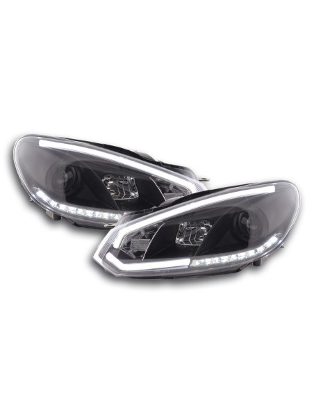 Faro diurno Luci di marcia diurna a LED VW Golf 6 08-12 nero