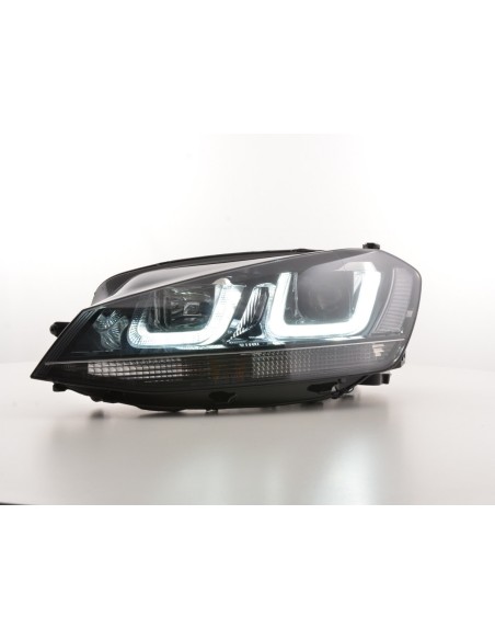Faro diurno Luci di marcia diurna a LED VW Golf 7 dal 2012 nero / nero