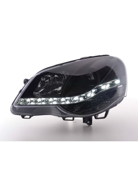 Faro diurno Luci di marcia diurna a LED VW Polo 4 9N3 nero