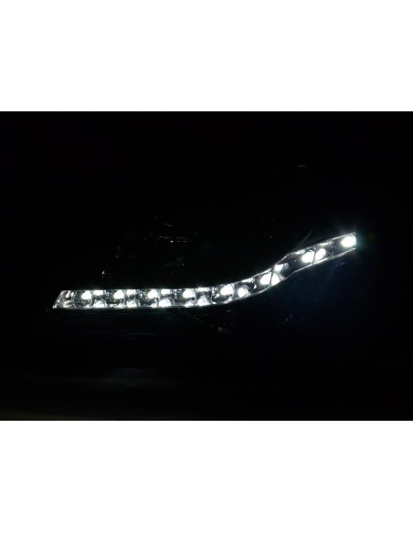 Faro diurno Luci di marcia diurna a LED VW Polo 4 9N3 nero