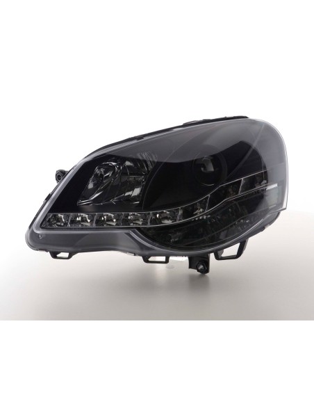 Faro diurno Luci di marcia diurna a LED VW Polo 4 9N3 nero
