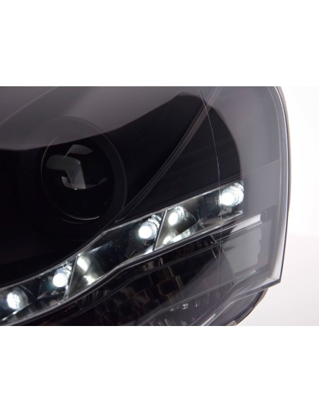 Faro diurno Luci di marcia diurna a LED VW Polo 4 9N3 nero