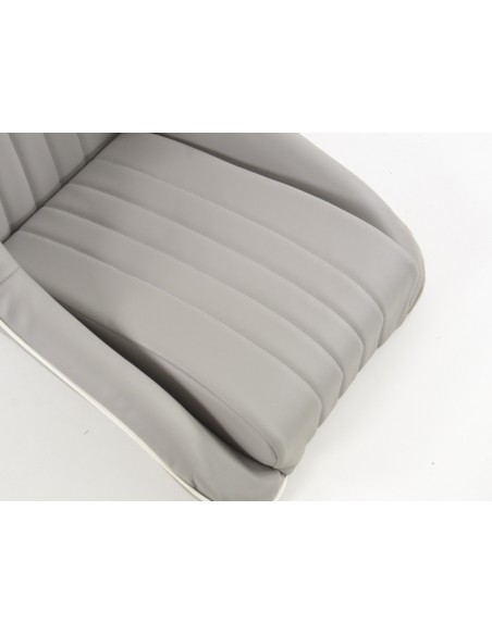 FK Oldtimersitze Sedili avvolgenti per auto in stile retrò grigio / bianco