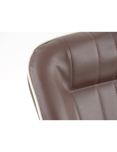 FK Oldtimersitze Sedili avvolgenti per auto in stile retrò, marrone scuro / bianco