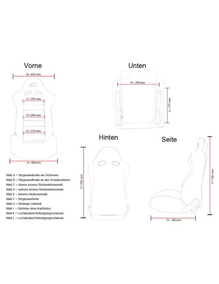 FK Oldtimersitze Sedili avvolgenti per auto in stile retrò, marrone scuro / bianco