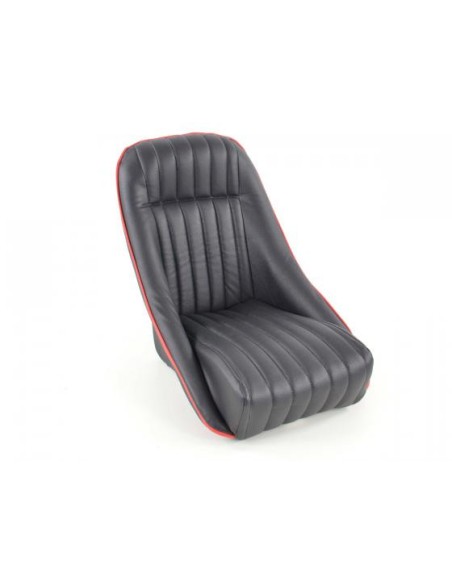 FK Oldtimersitze Sedili avvolgenti per auto Set Montgomery in un look retrò nero / rosso
