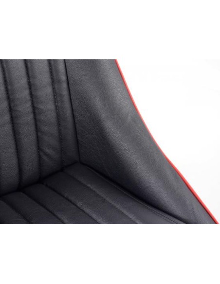 FK Oldtimersitze Sedili avvolgenti per auto Set Montgomery in un look retrò nero / rosso