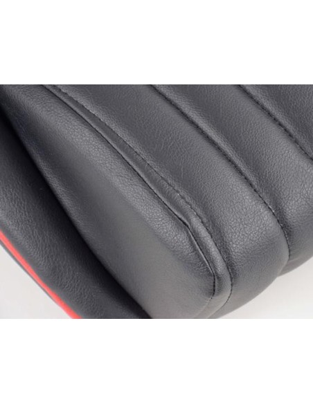 FK Oldtimersitze Sedili avvolgenti per auto Set Montgomery in un look retrò nero / rosso