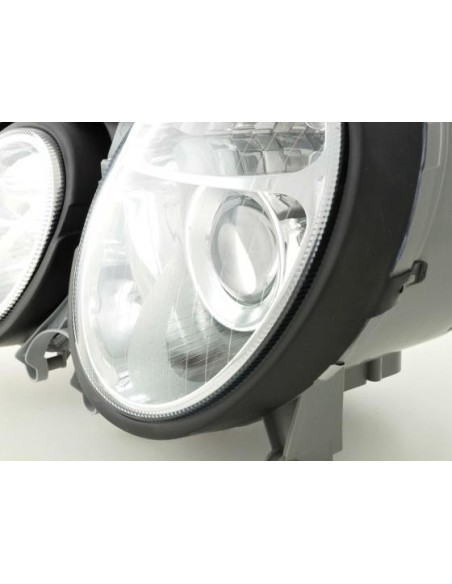Set faro Mercedes Classe E tipo W210 cromato
