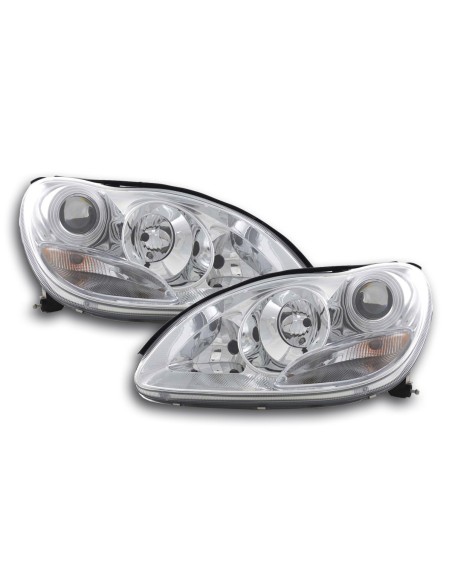 Set faro Mercedes Classe S tipo W220 02-05 cromato