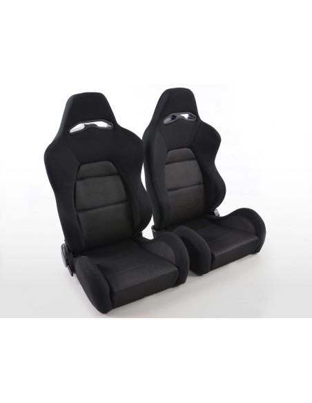 Sedili sportivi FK sedili semi avvolgenti Set Edition 3 tessuto nero