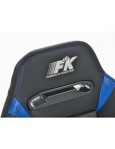 FK sedili sportivi set di sedili semiguscio per auto in finta pelle nera / blu di Francoforte