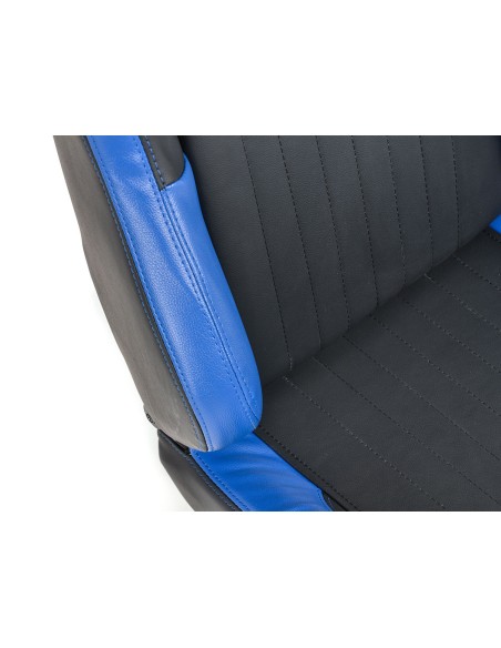 FK sedili sportivi set di sedili semiguscio per auto in finta pelle nera / blu di Francoforte