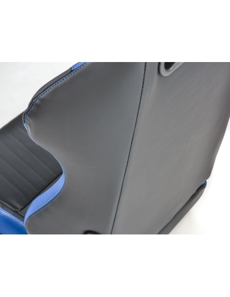 FK sedili sportivi set di sedili semiguscio per auto in finta pelle nera / blu di Francoforte