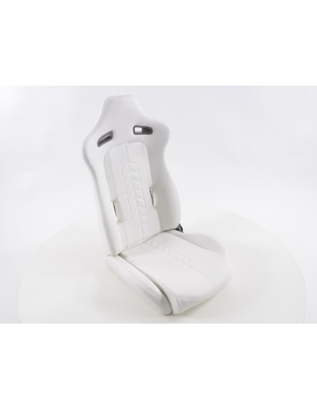 FK sedili sportivi set di sedili semigusci per auto in pelle sintetica bianca