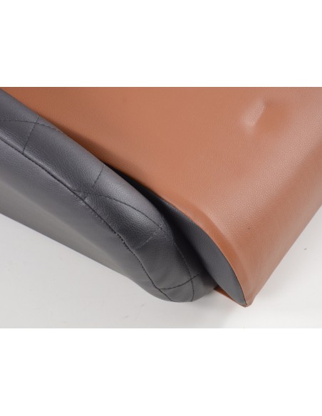 Sedili d'epoca FK sedili avvolgenti per auto in look retrò nero / marrone chiaro