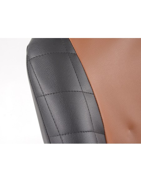 Sedili d'epoca FK sedili avvolgenti per auto in look retrò nero / marrone chiaro