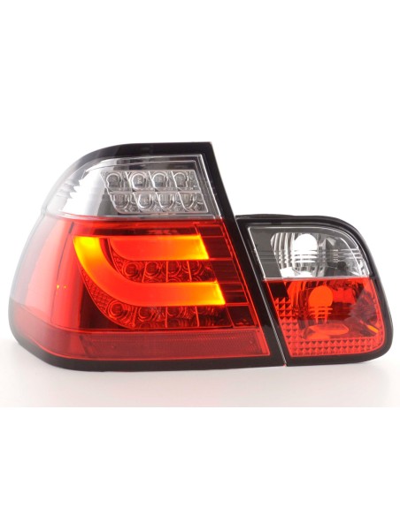 Set di luci posteriori a LED BMW 3er E46 Limo 02-05 rosso / trasparente