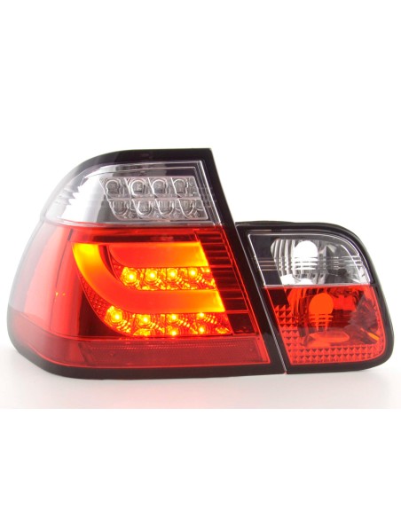 Set di luci posteriori a LED BMW 3er E46 Limo 02-05 rosso / trasparente