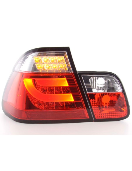 Set di luci posteriori a LED BMW 3er E46 Limo 02-05 rosso / trasparente