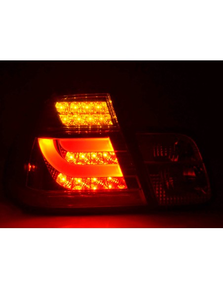 Set di luci posteriori a LED BMW 3er E46 Limo 02-05 rosso / trasparente