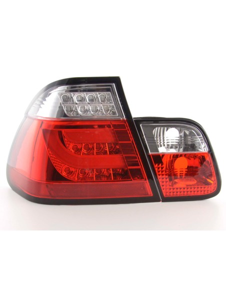 Set di luci posteriori a LED BMW 3er E46 Limo 02-05 rosso / trasparente