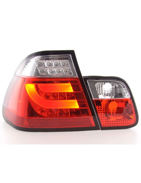 Set di luci posteriori a LED BMW 3er E46 Limo 02-05 rosso / trasparente
