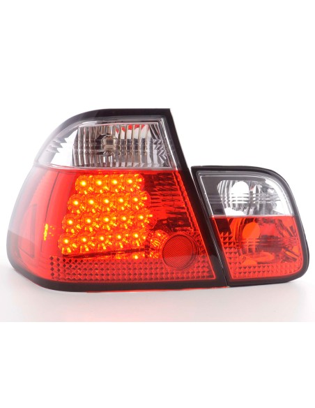 Set di luci posteriori a LED BMW Serie 3 berlina tipo E46 98-01 trasparente / rosso