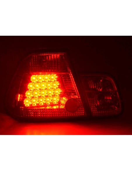 Set di luci posteriori a LED BMW Serie 3 berlina tipo E46 98-01 trasparente / rosso