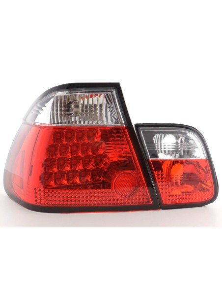 Set di luci posteriori a LED BMW Serie 3 berlina tipo E46 98-01 trasparente / rosso