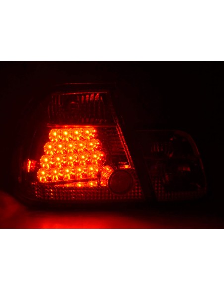 Set di luci posteriori a LED BMW Serie 3 berlina tipo E46 01-05 trasparente / rosso
