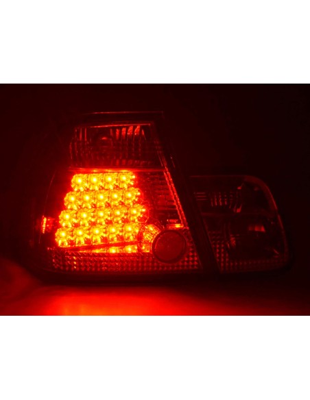 Set di luci posteriori a LED BMW Serie 3 berlina tipo E46 01-05 trasparente / rosso