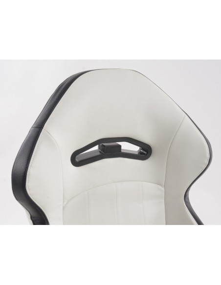 Sedili sportivi FK set sedili semigusci automatici in pelle sintetica con cuciture nere