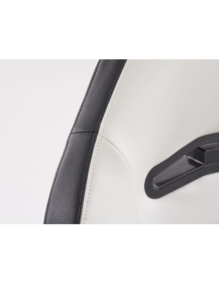 Sedili sportivi FK set sedili semigusci automatici in pelle sintetica con cuciture nere