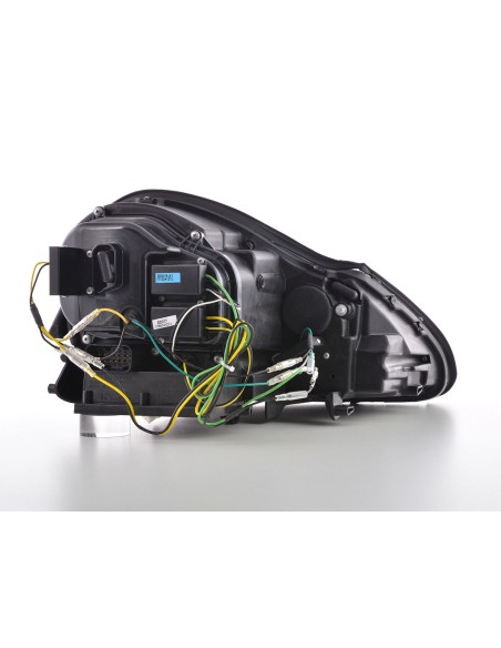 Set di fari Xenon Daylight LED DRL look Porsche Cayenne 03-07 nero