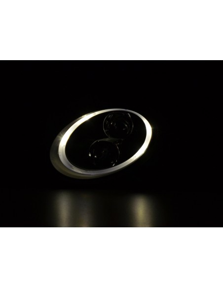 Set di fari Xenon Daylight LED DRL look Porsche 911 tipo 997 04-08 nero