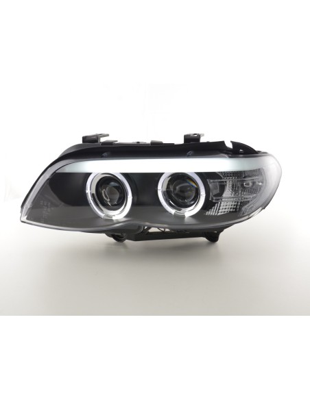 Set di fari Xenon Daylight LED DRL look BMW X5 E53 03-06 nero