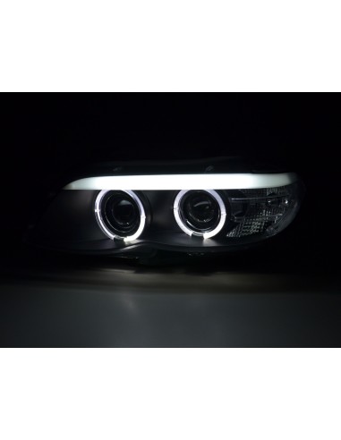Set di fari Xenon Daylight LED DRL look BMW X5 E53 03-06 nero