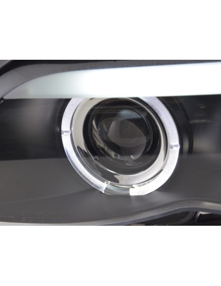 Set di fari Xenon Daylight LED DRL look BMW X5 E53 03-06 nero