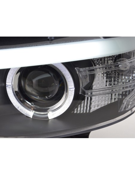 Set di fari Xenon Daylight LED DRL look BMW X5 E53 03-06 nero
